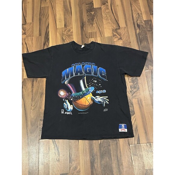 Vintage 1993 Nutmeg Mills Top Hat Orlando Magic NBA Size XL T-Shirt Basketball - Picture 1 of 5